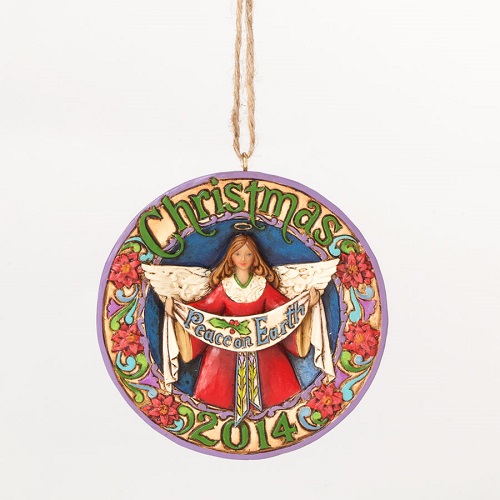 jim shore 4041086 angel 2014 ornament polish pottery christmas ornament