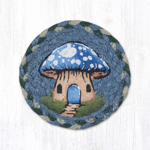 31-IC245BMH Blue Mushroom House Coaster