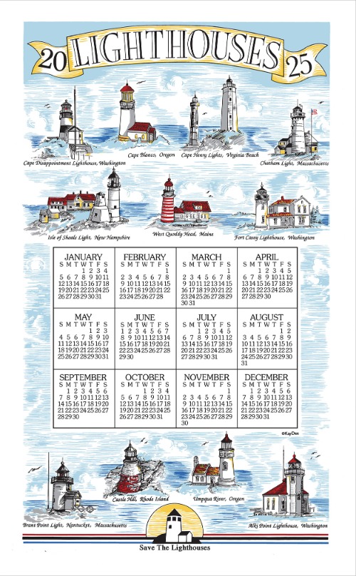 2025 Calendar Towel (3461) Lighthouses