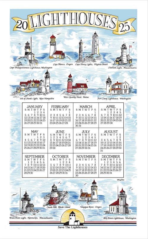 2025 Calendar Towel (3461) Lighthouses (WERE $9.99 NOW $4.99)