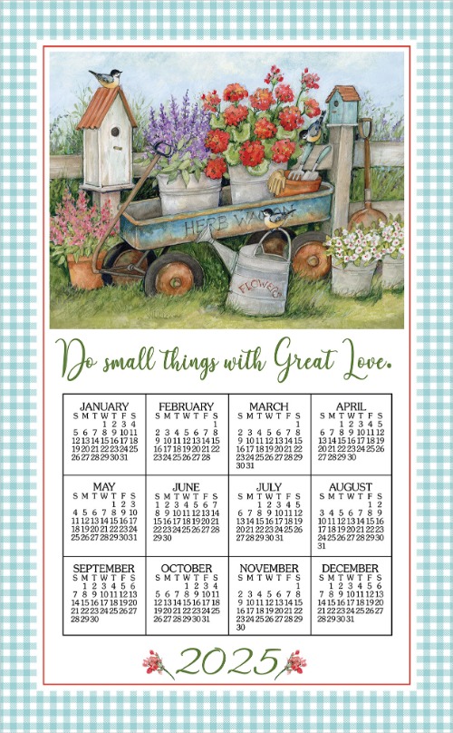 2025 Calendar Towel (3469) Blue Wagon