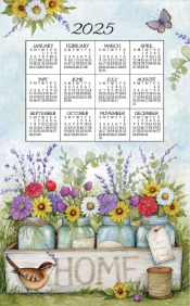 2025 Calendar Towel (3473) Home Floral  (Arriving in June)