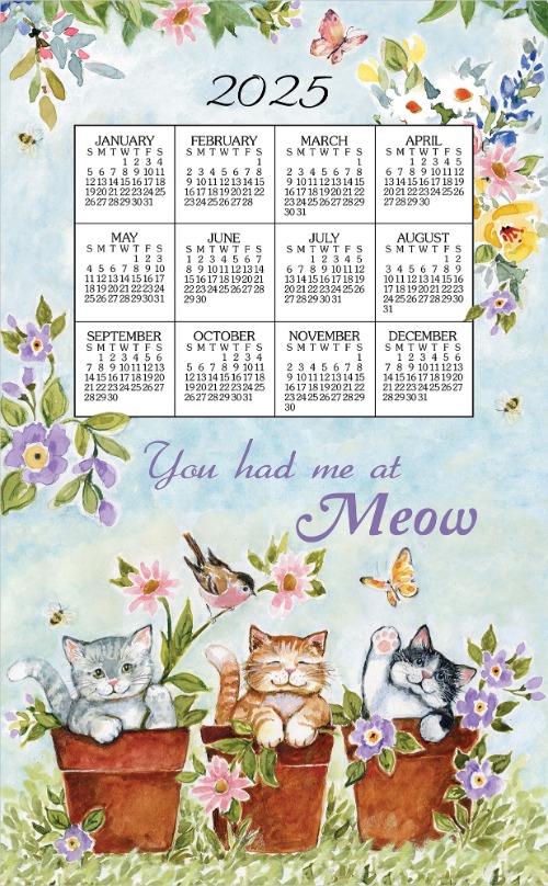 2025 Calendar Towel (3476) Sweet Kittens (WERE $9.99 NOW $4.99)