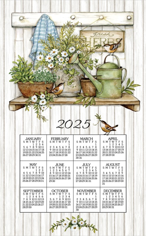 2025 Calendar Towel (3478) Fresh Herbs