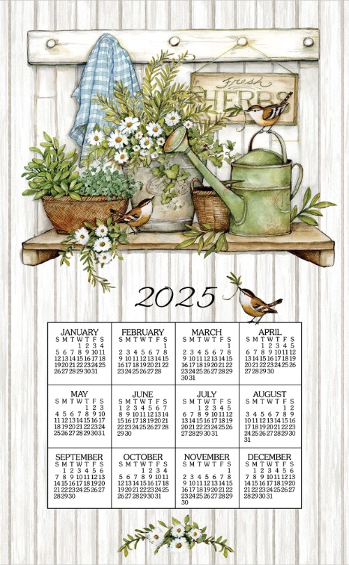 2025 Calendar Towel (3478) Fresh Herbs  (Arriving in June)