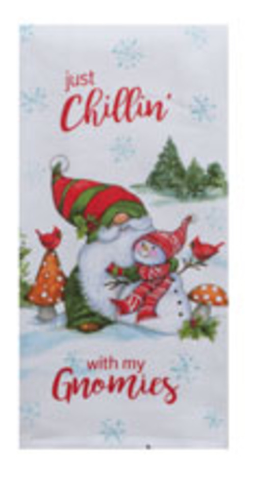 Kay Dee (H6430) Christmas Gnomes Chillin Gnomies Dual Purpose Terry Towel