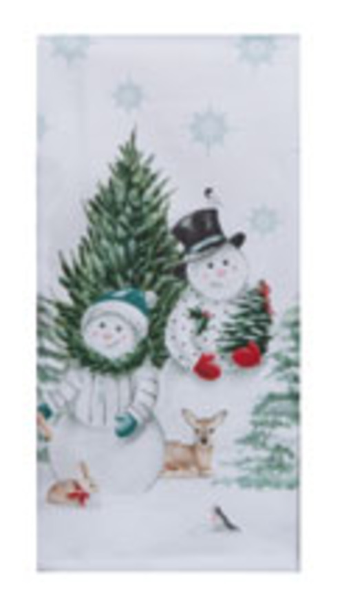 Kay Dee (H6480) Evergreen Forever Snowman Dual Purpose Terry Towel
