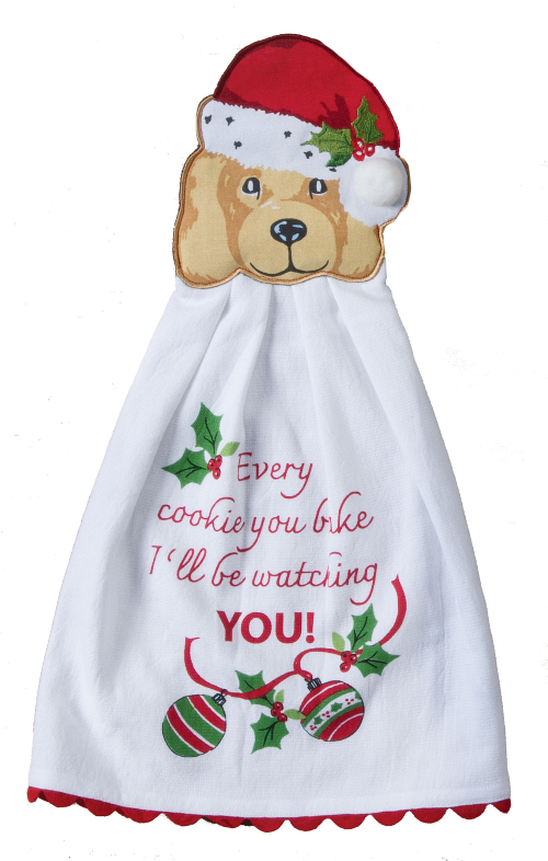 Kay Dee (H6758) Bowie Wowie Christmas Hang-Ups Towel