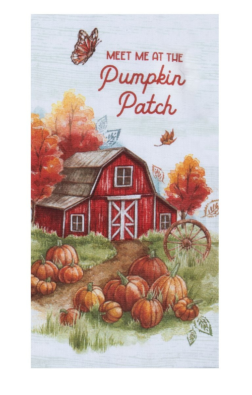 Kay Dee (H6820) Autumn Days Pumpkin Patch Dual Purpose Terry Towel