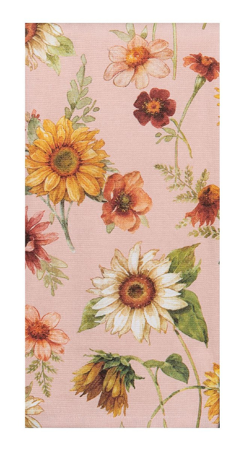 Kay Dee (H6853) Sunflower Whispers Toss Dual Purpose Terry Towel