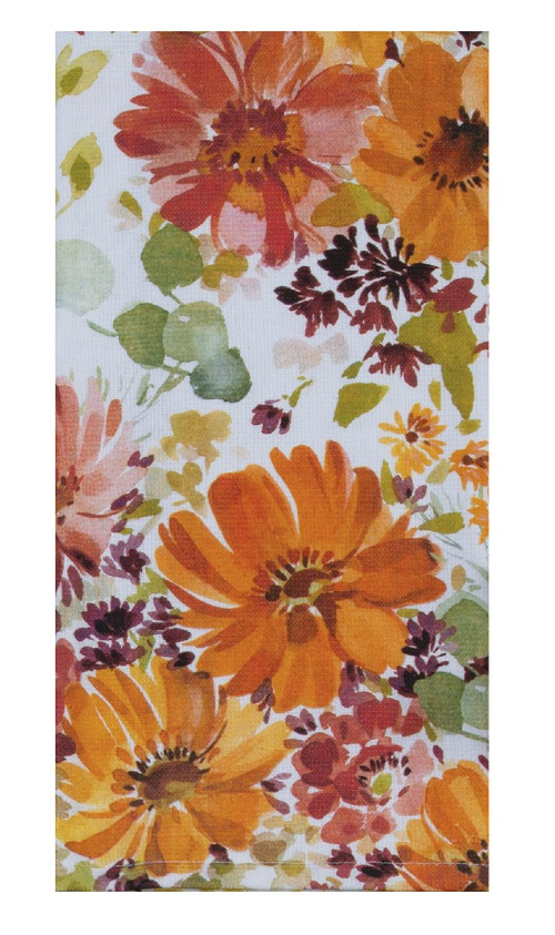 Kay Dee (H6866) Autumn Joy Floral Toss Dual Purpose Terry Towel