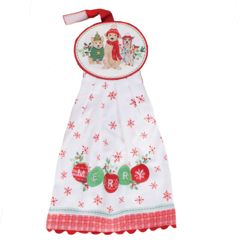 Kay Dee (H6878) Santa Paws HangUps Towel