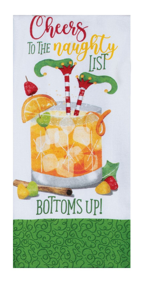Kay Dee (H6884) Holiday Cheers Naughty Elf Dual Purpose Terry Towel