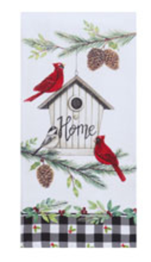 Kay Dee (H7098) Winter Cardinal Home Birdhouse Dual Purpose Terry Towel