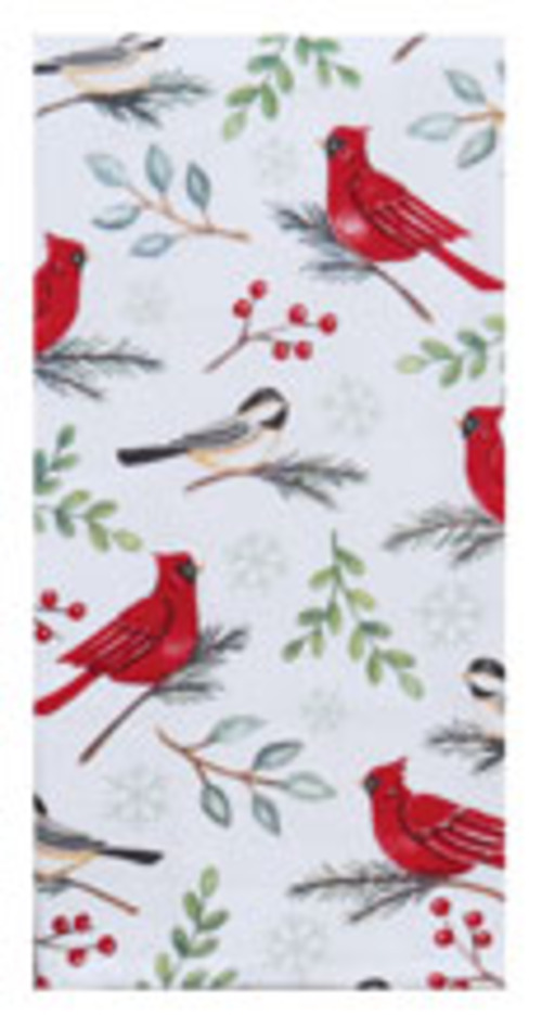 Kay Dee (H7106) Winter Cardinal Toss Dual Purpose Terry Towel