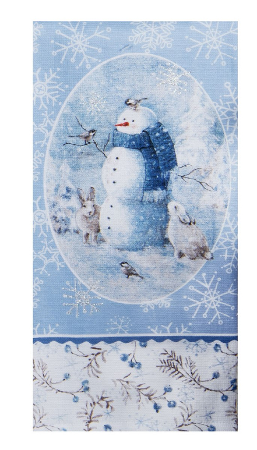 Kay Dee (H7158) Let it Snow Snowman Dual Purpose Terry Towel