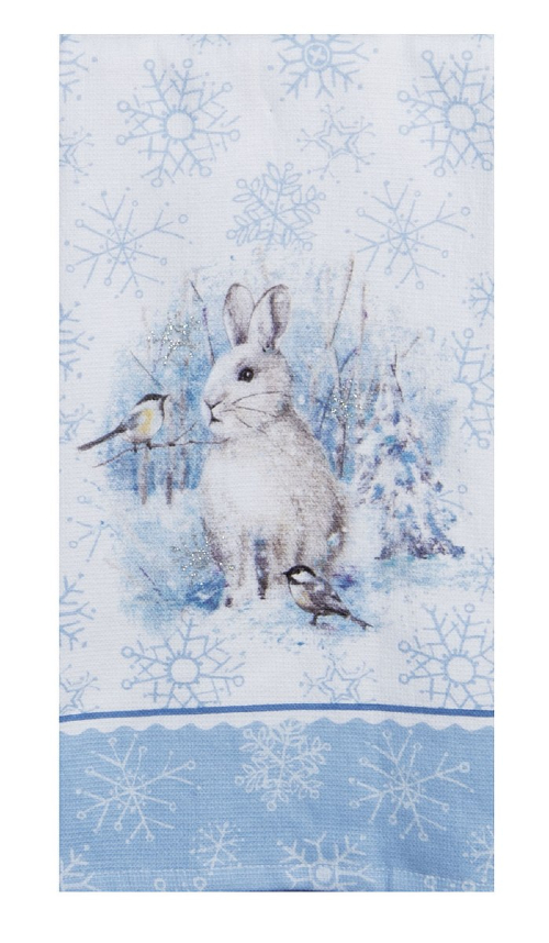 Kay Dee (H7163) Let it Snow Snowshoe Hare Dual Purpose Terry Towel