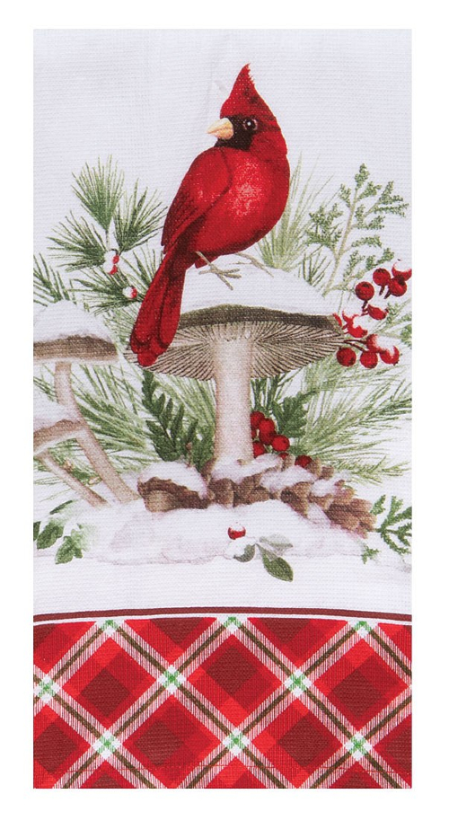 Kay Dee (H7200) Snow Capped Winter Cardinal Dual Purpose Terry Towel