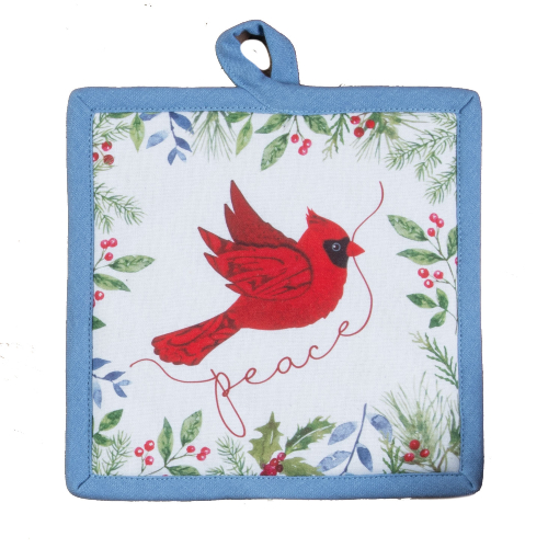 Kay Dee (H7222) Winter Blue Cardinal Potholder