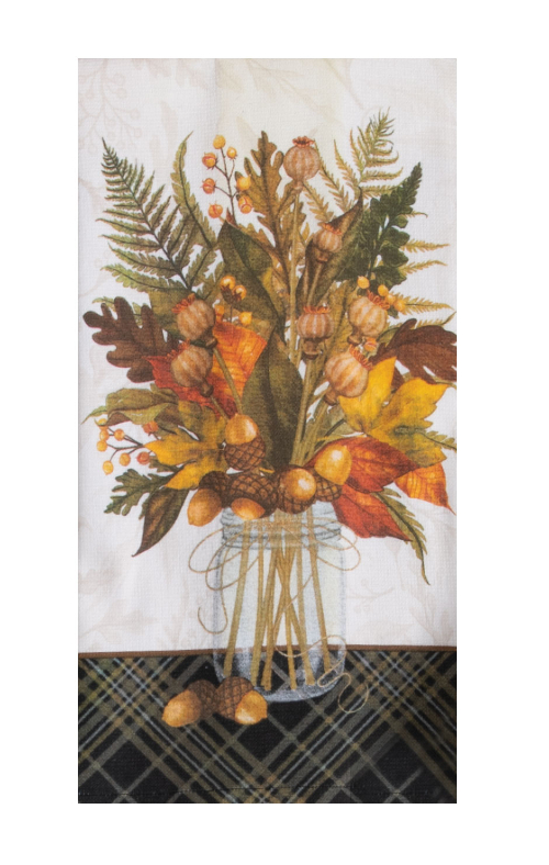 Kay Dee (H8280) Fall Splendor Mason Jar Dual Purpose Towel