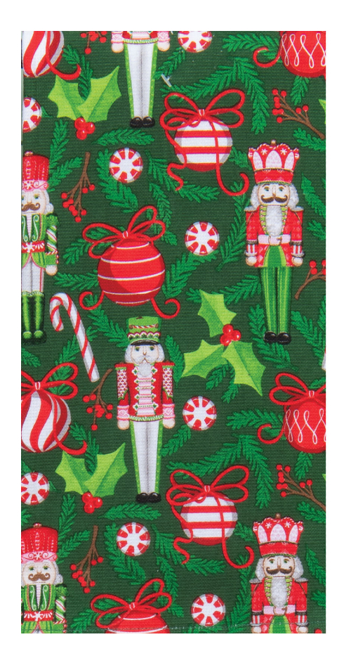 Kay Dee (H8300) Merry Nutcrackers Ornaments Dual Purpose Towel