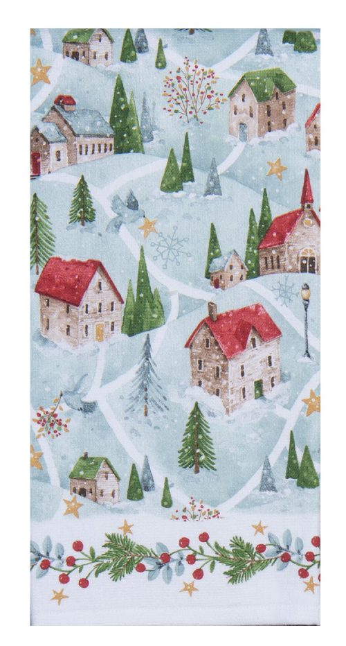 Kay Dee (H8343) Magical Winterland Village Dual Purpose Towel