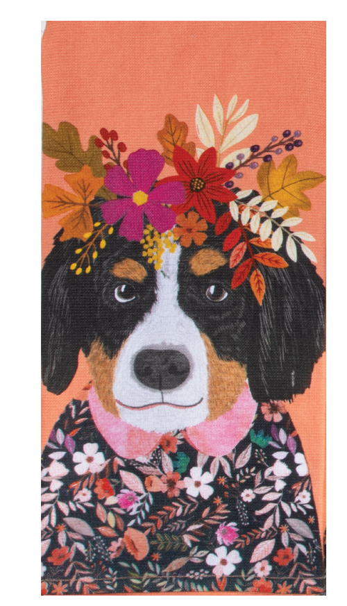 Kay Dee (H8360) Fall Flowers Everywhere BERNESE MOUNTAIN DOG DP