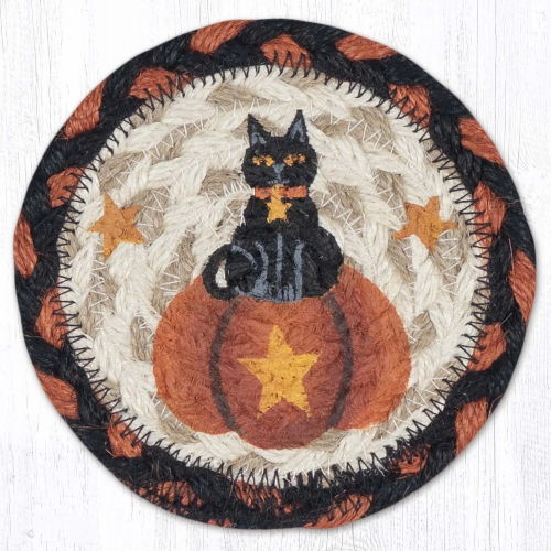 C-222BCP Black Cat Pumpkin Coaster