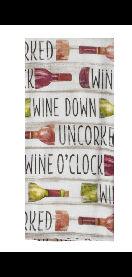 Kay Dee (R6886) Tuscan Tour Words Dual Purpose Terry Towel