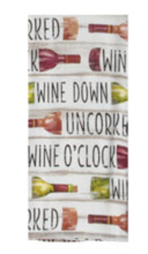Tuscan Tour Words Dual Purpose Terry Towel