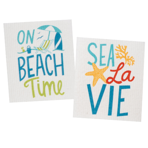 Kay Dee (R7618) Beachhouse Combo 2 2PK Fun Cloths (were $10.99 now $8.99)