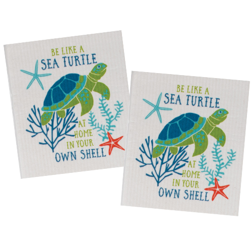 Kay Dee (R7632) Sea Turtle 2PK Fun Cloths (were $10.99 now $8.99)