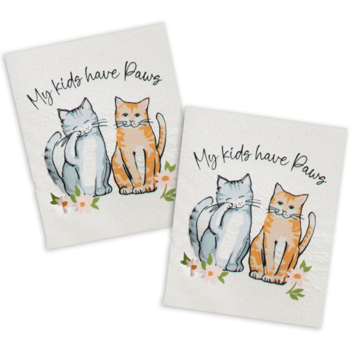Kay Dee (R7879) Curious Kittens 2PK Fun Cloths (were $10.99 now 8.99)
