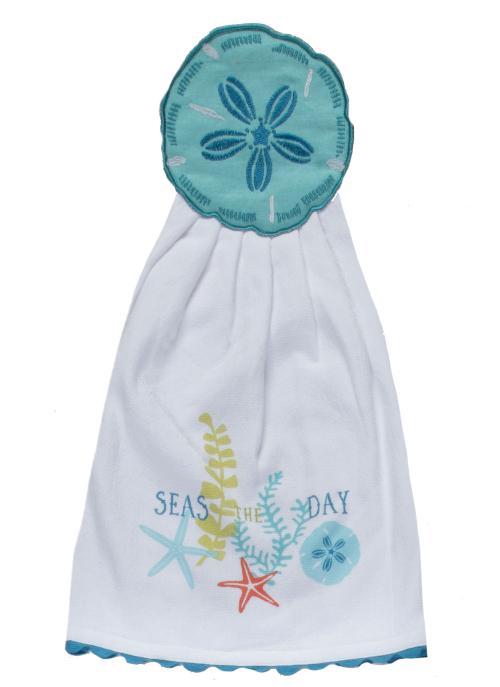 Kay Dee (R8065) Sand Dollar Hang-Ups Kitchen Towel