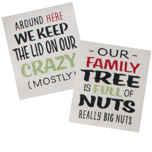 Kay Dee (R8097) Snarkasms Family 2PK Swedish Fun Cloths (were $10.99 now $8.99)