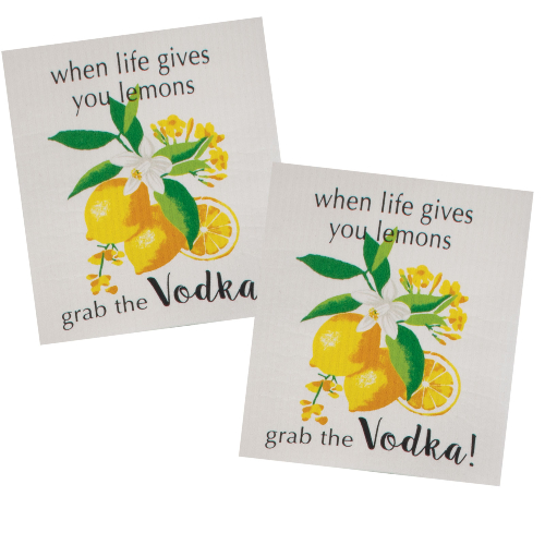 Kay Dee (R8129) Bee Zesty Vodka 2PK Swedish Fun Cloths (were $10.99 now $8.99)