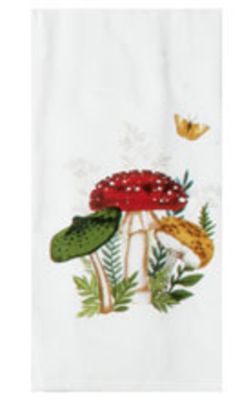 Kay Dee (R8213) Botanical Mushrooms Cluster Dual Purpose Terry Towel