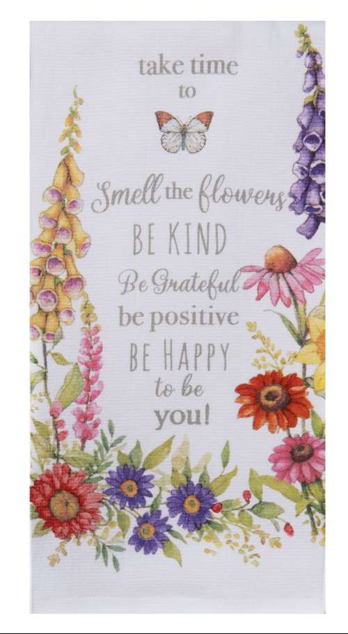 Kay Dee (R838) Garden Walk Smell the Flowers Dual Purpose Terry Towel