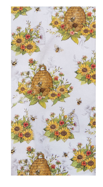 Kay Dee (R8419) Bee Floral Dual Purpose Terry Towel