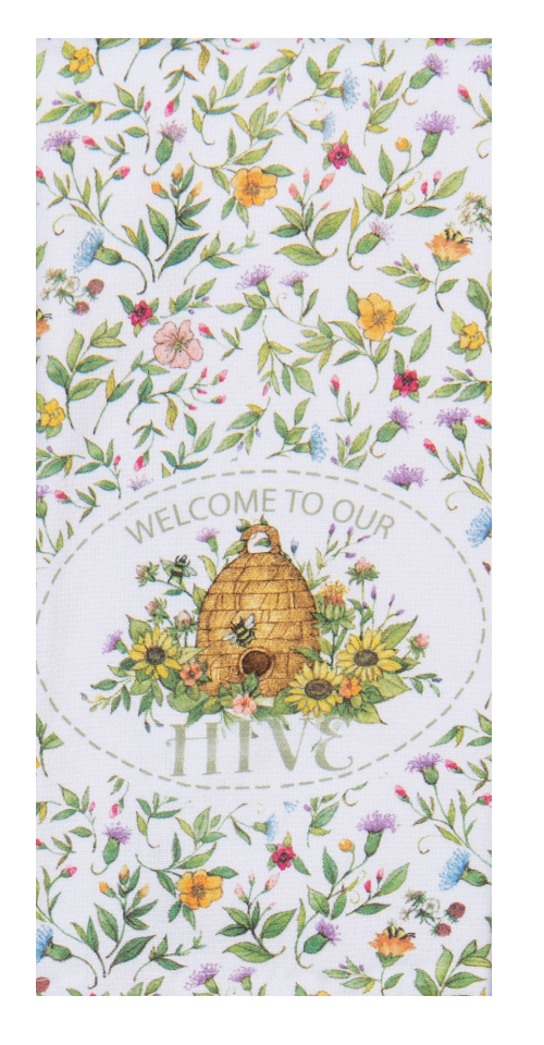 Kay Dee (R8429) Bee Floral Hive Dual Purpose Terry Towel