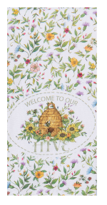 R8429BeeFloralHiveDualPurposeTerryTowelsmall