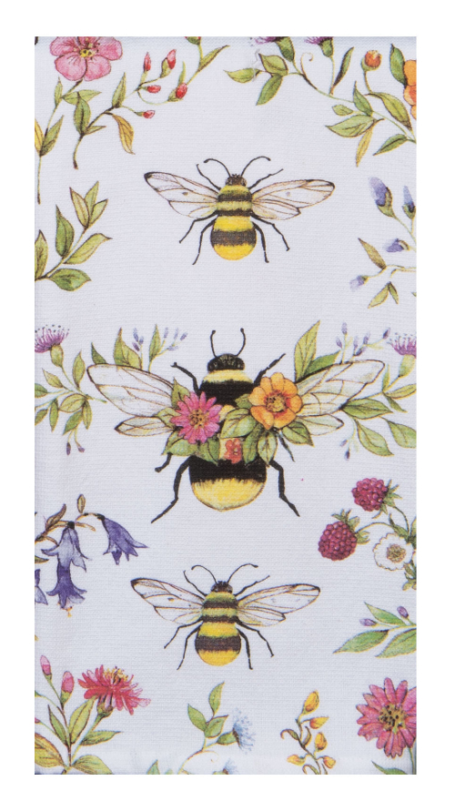 Kay Dee (R8430) Bee Floral Queen Bee Dual Purpose Terry Towel