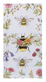 R8430BeeFloralQueenBeeDualPurposeTerryTowelsmall