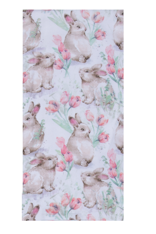 Kay Dee (R8483) Blooming Bunnies Toss Dual Purpose Towel
