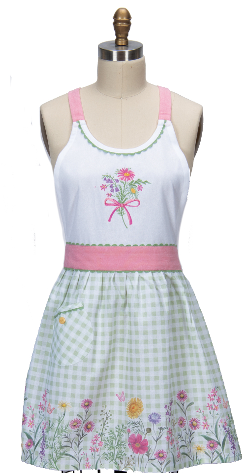 Kay Dee (R8501) Spring Bunnies Embr. Hostess Apron