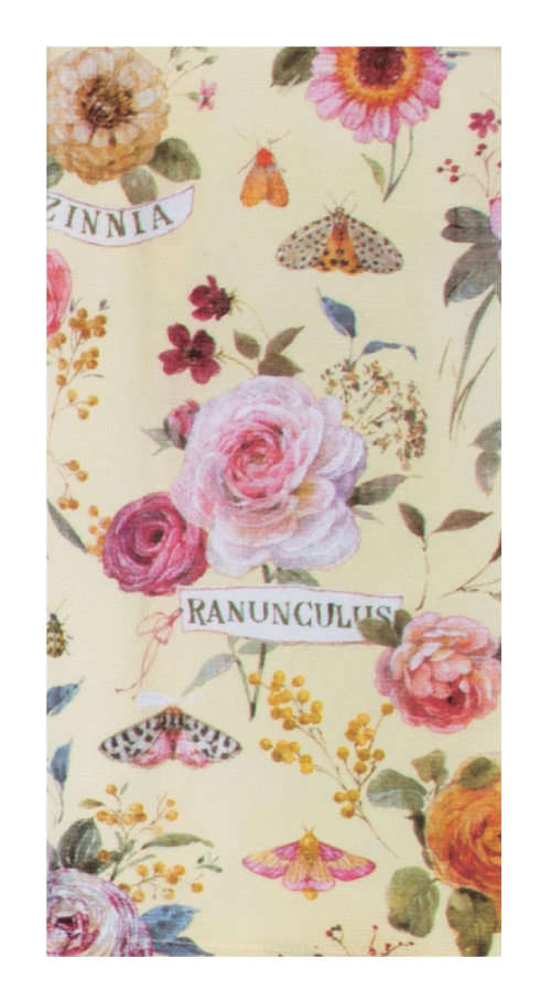 Kay Dee (R8523) Botanical Sketchbook Allover Floral Dual Purpose Towel