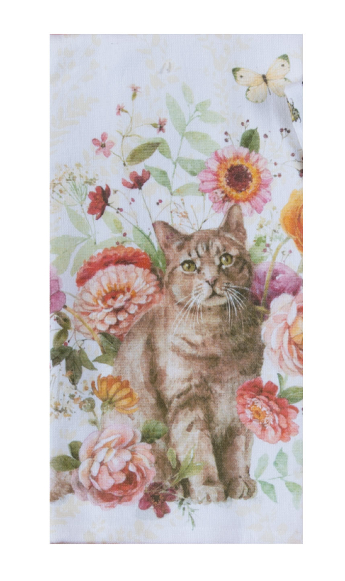 Kay Dee (R8526) Botanical Sketchbook Cat Dual Purpose Towel
