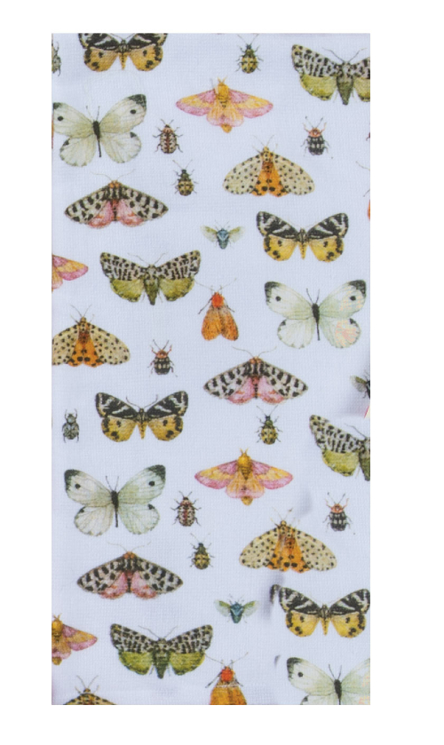 Kay Dee (8528)          Botanical Sketchbook Butterflies Dual Purpose Towel