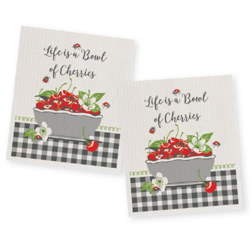 Kay Dee (S8206) Sweet Cherry 2PK Swedish Fun Cloths (were $10.99 now $8.99)