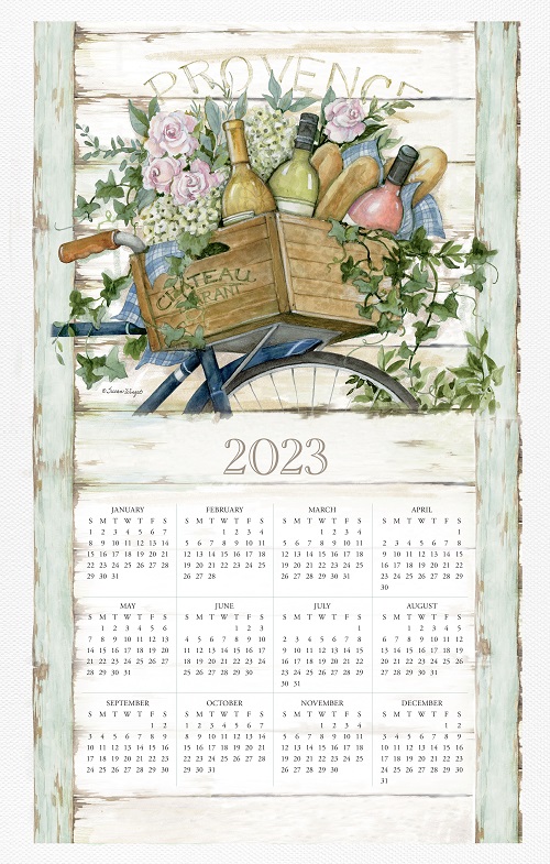 2021 CALENDAR TOWEL with Dowels & Cord  "Maine Lighthouses" 